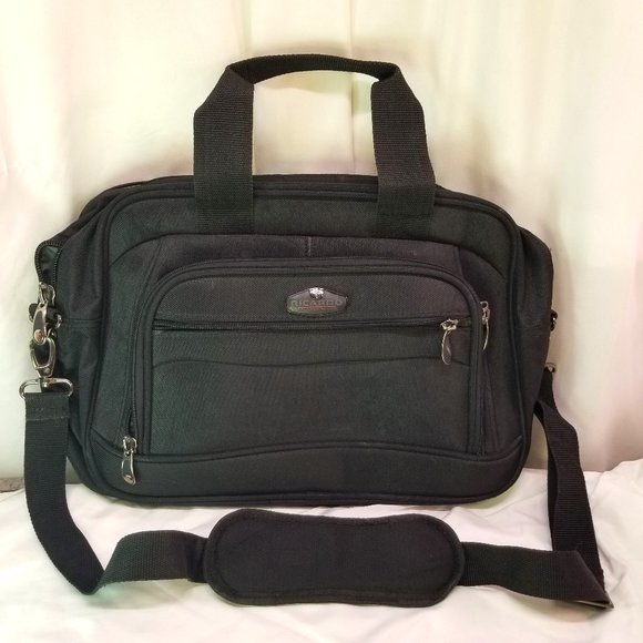 Ricardo Beverly Hills Carry-on Black Nylon Laptop Travel Bag - Picture 1 of 9